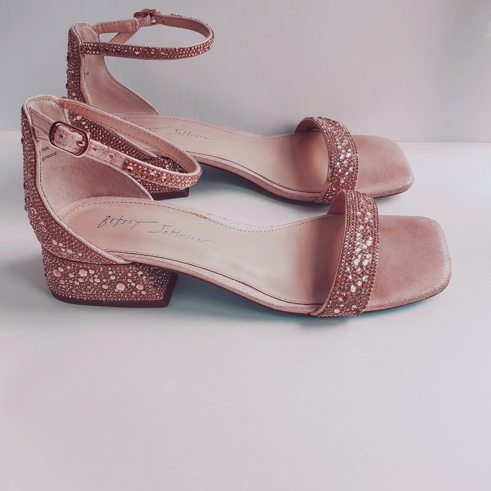 Betsey Johnson Grant Bling Ankle Strap Sandle